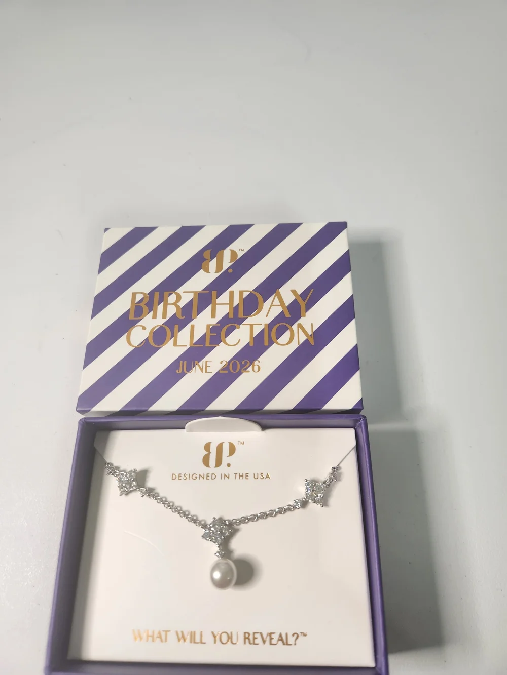BP Dainty Silver Pearl Pendant Necklace